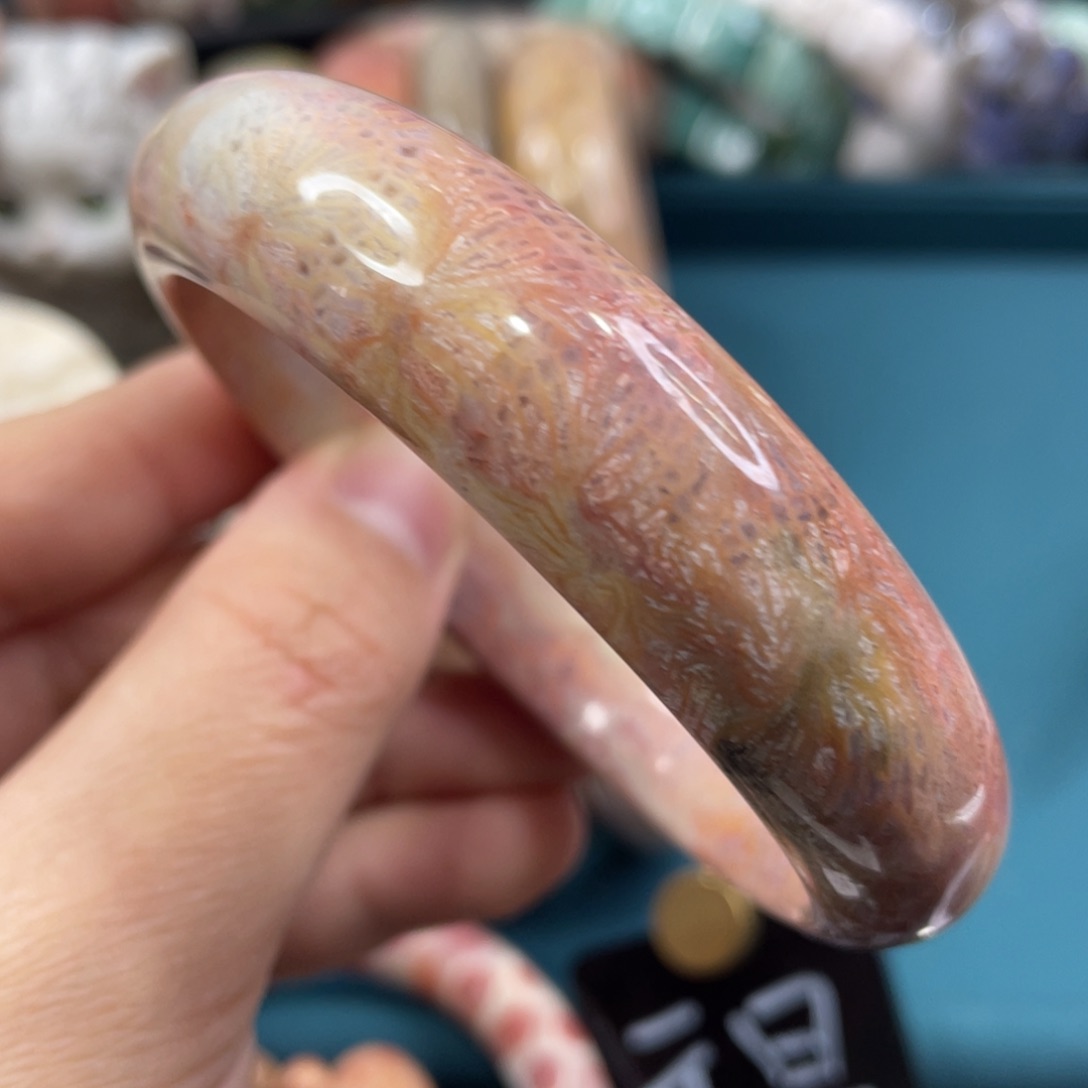 未镶嵌手镯硅化玉