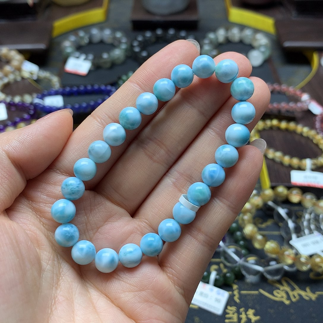 针钠钙石（海纹石）未镶嵌手链手链