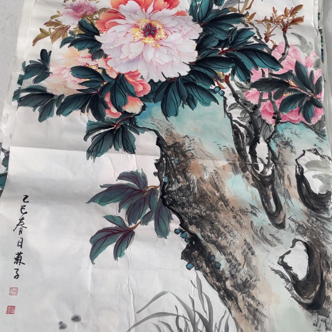 国画何福菊老师绘画