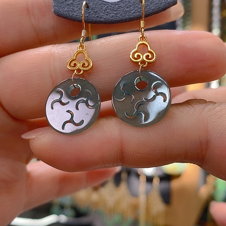 翡翠未镶嵌耳饰翡翠