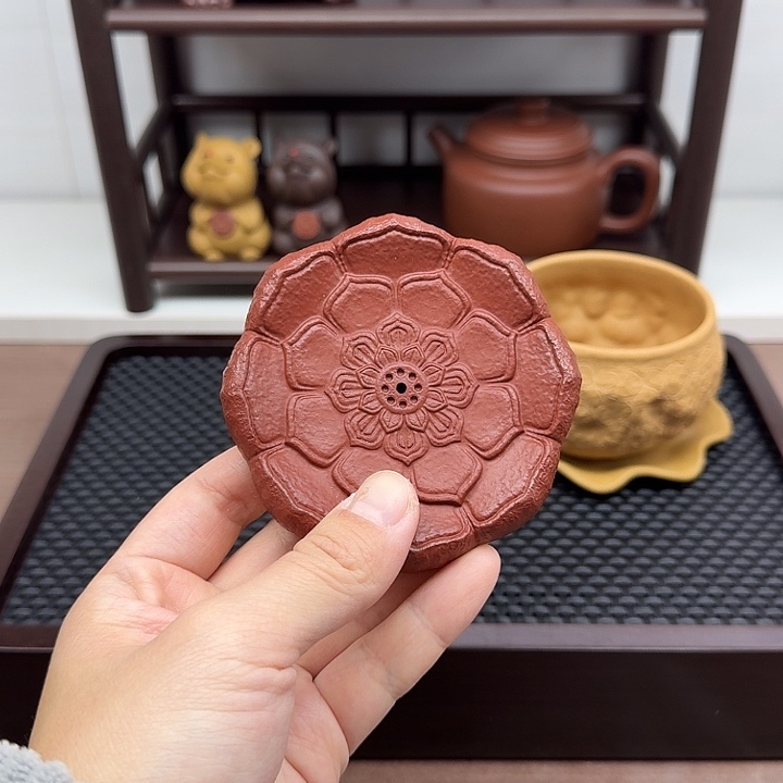 茶案朱泥可以插香的杯垫