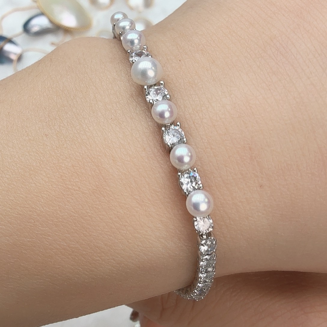 未镶嵌手镯淡水珍珠