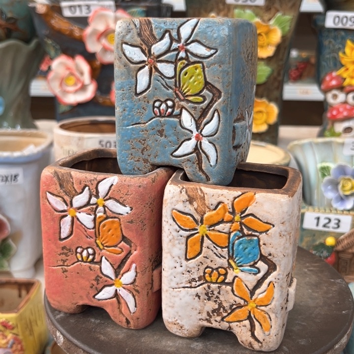 紫砂花盆粗陶材质多肉花盆