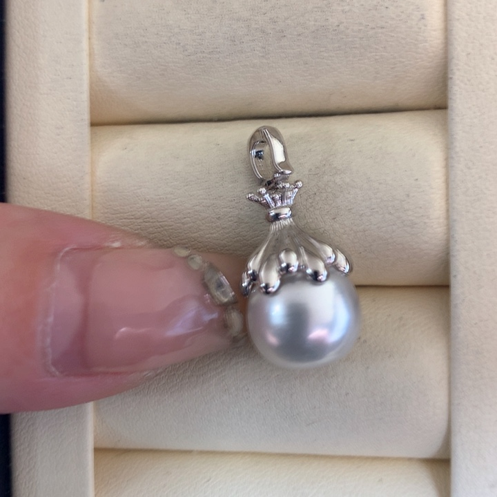 颈饰银S925镶嵌海水珍珠