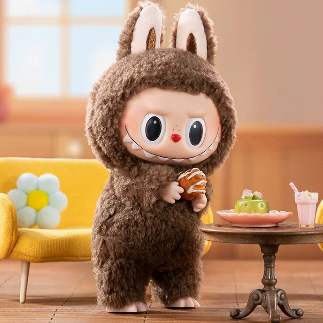 POPMART泡泡玛特Labubu拉布布心动马卡龙搪胶脸盲盒毛绒一代