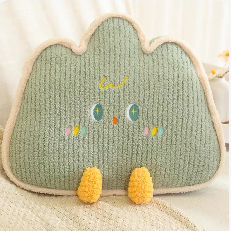 靠枕Ins 风多巴胺星星月亮羊羔绒靠枕 枕头