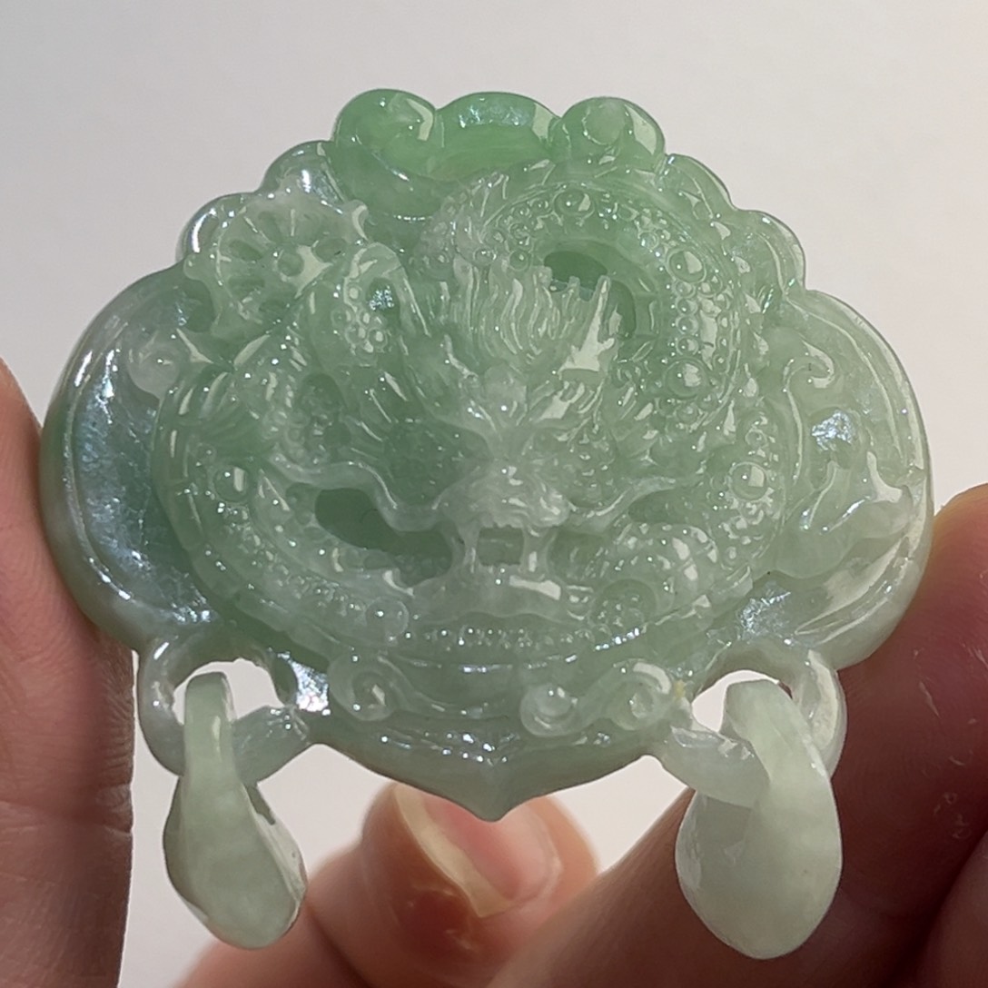 翡翠未镶嵌吊坠(赠链)代编织