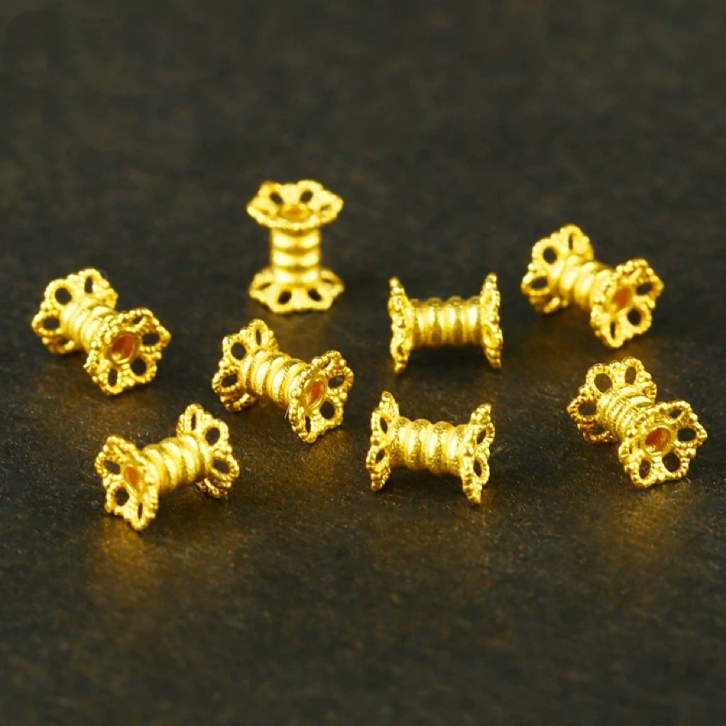 【伊梵甄选】双头莲小蛮腰花托珠散珠圆珠手链项链diy配饰