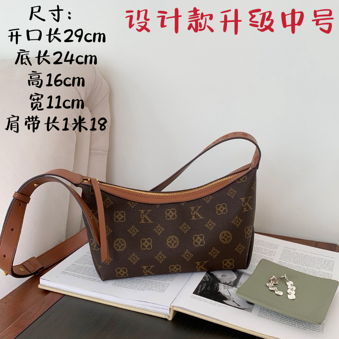 优库迪斯设计师最新时尚百搭休闲韩系软轻单肩斜挎饺子包96985