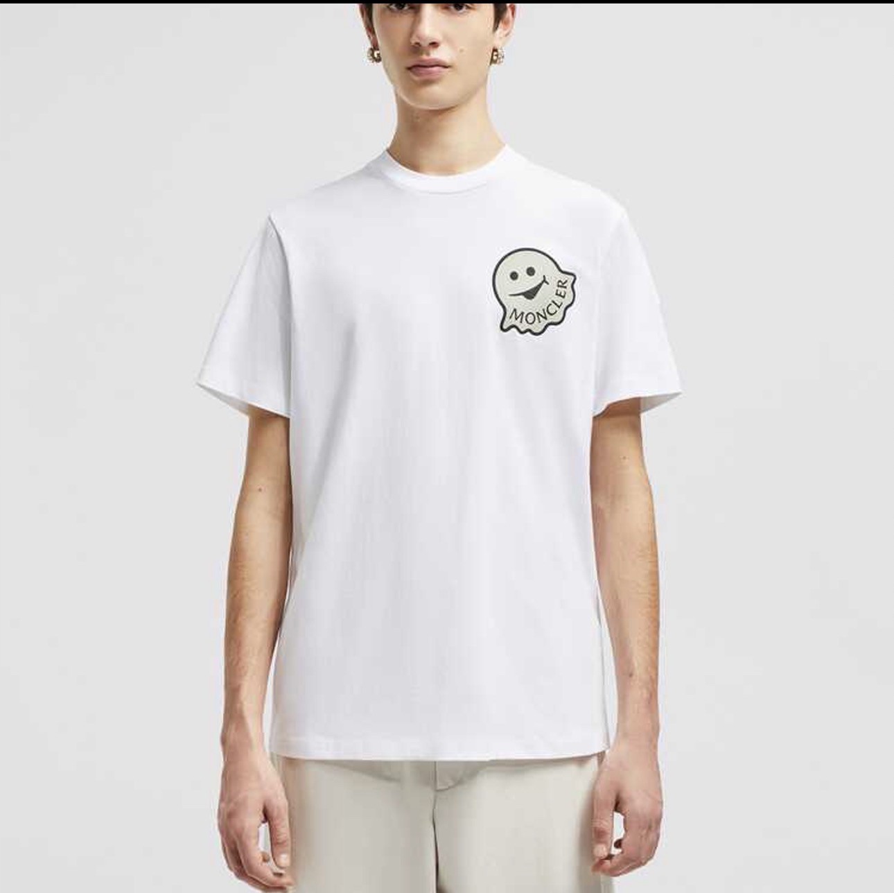全新未使用 Moncler蒙口 25新款卡通雪人白色圆领短袖 男女同款