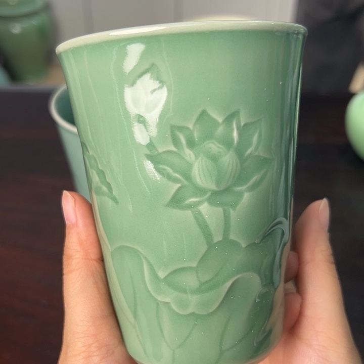 龙泉云间青瓷小米茶器