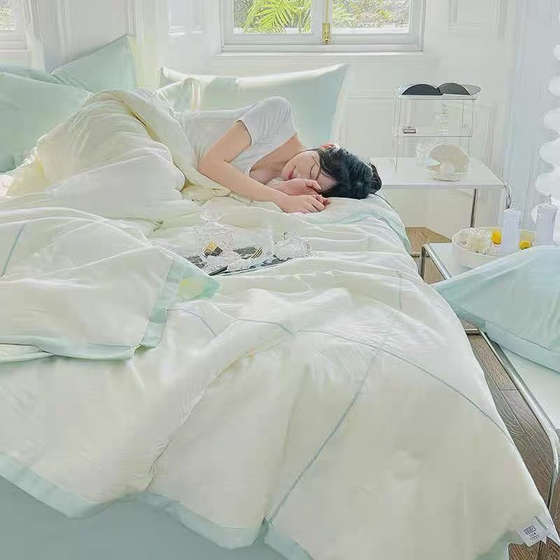 热销被子夏轻奢被水洗夏凉被空调被双人夏季公主风薄被