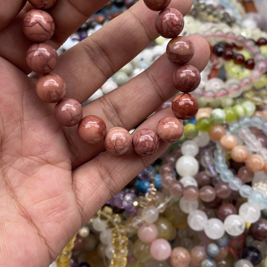 银S925镶嵌手链烟晶