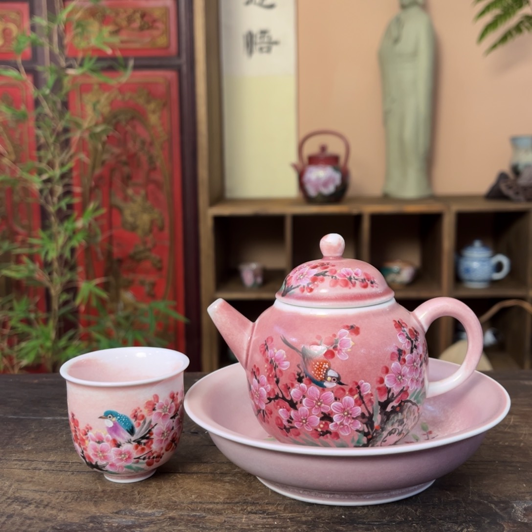 杯柴烧手工手绘陶瓷