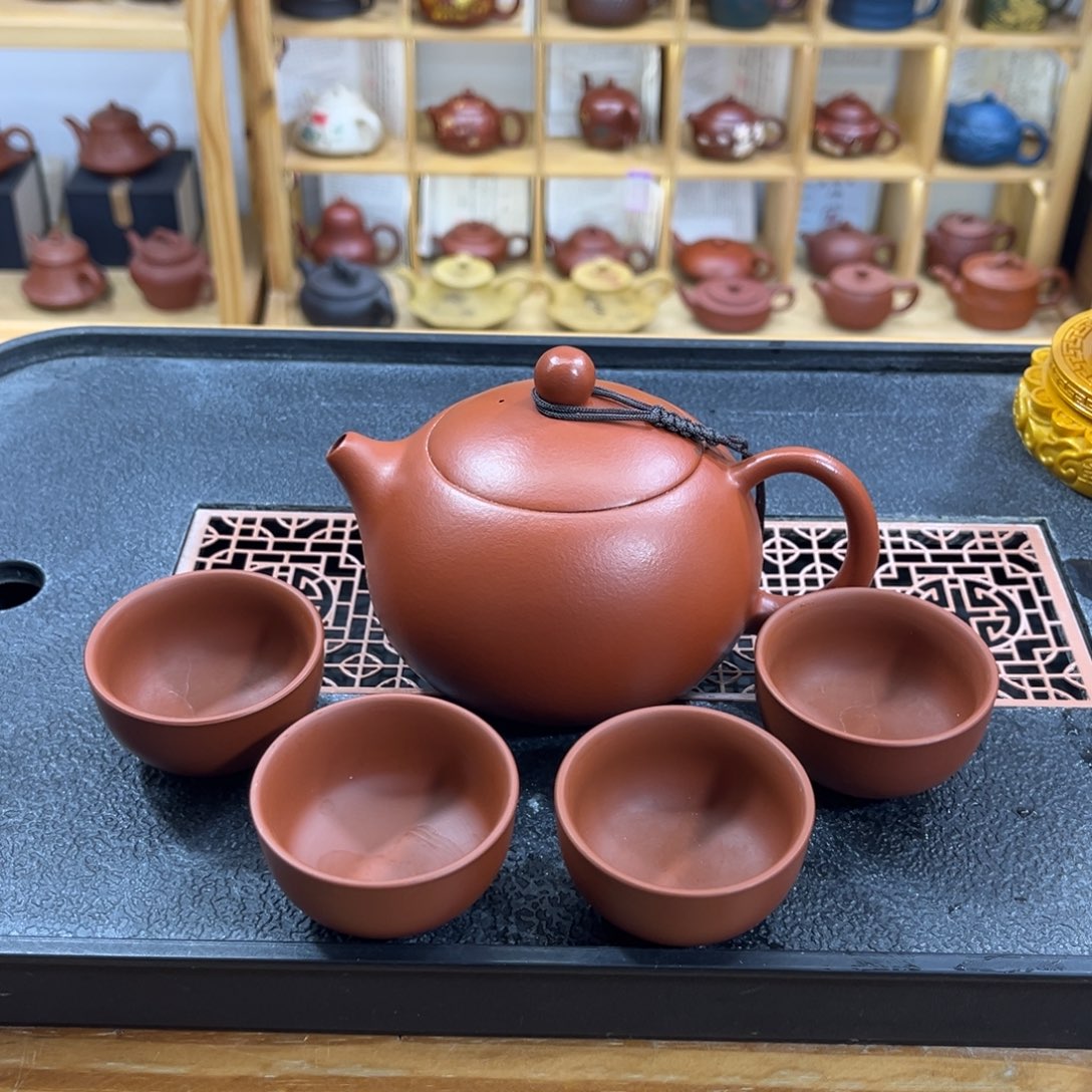 紫砂紫砂胖西施（一壶四杯）
