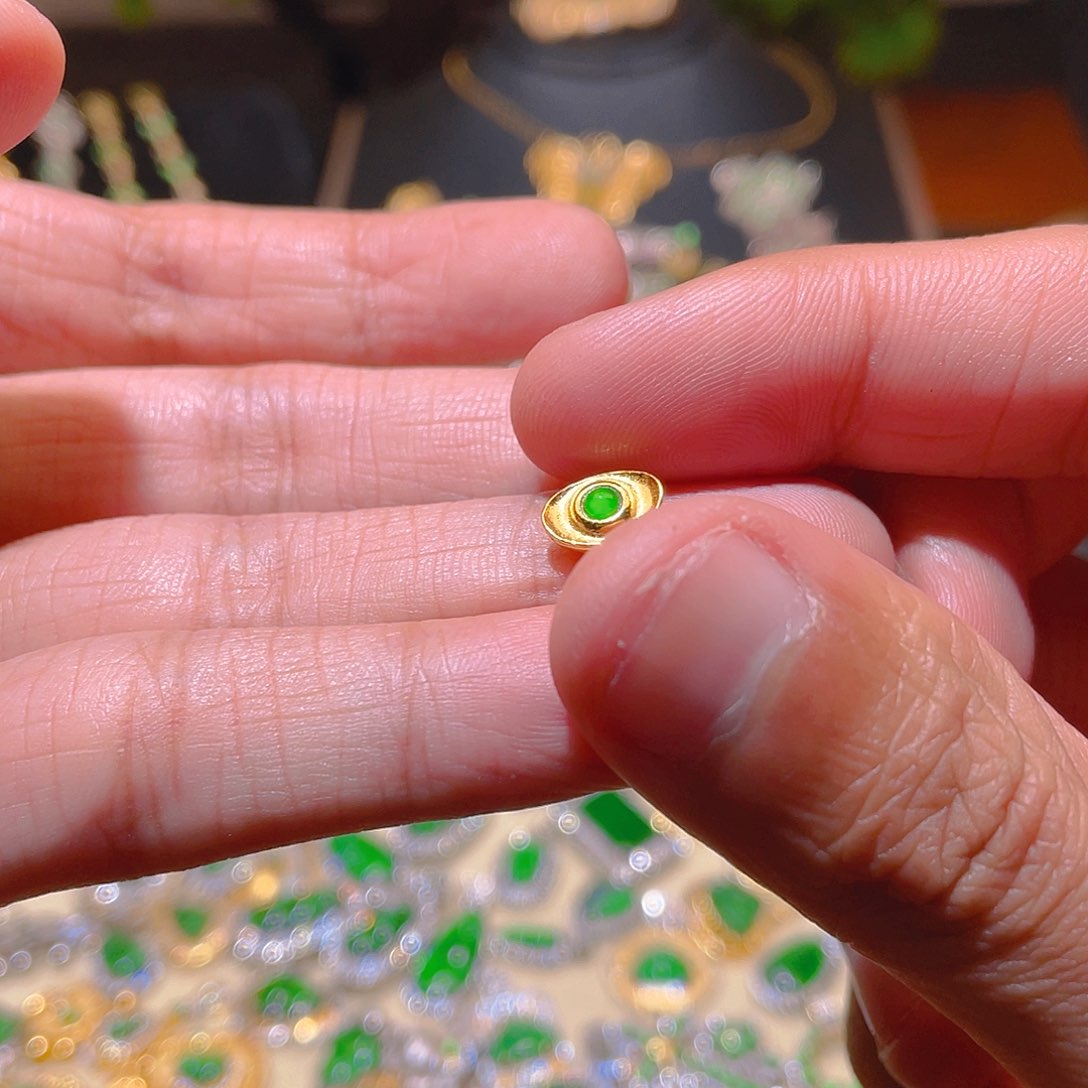 翡翠吊坠(不含链)银S925镶嵌