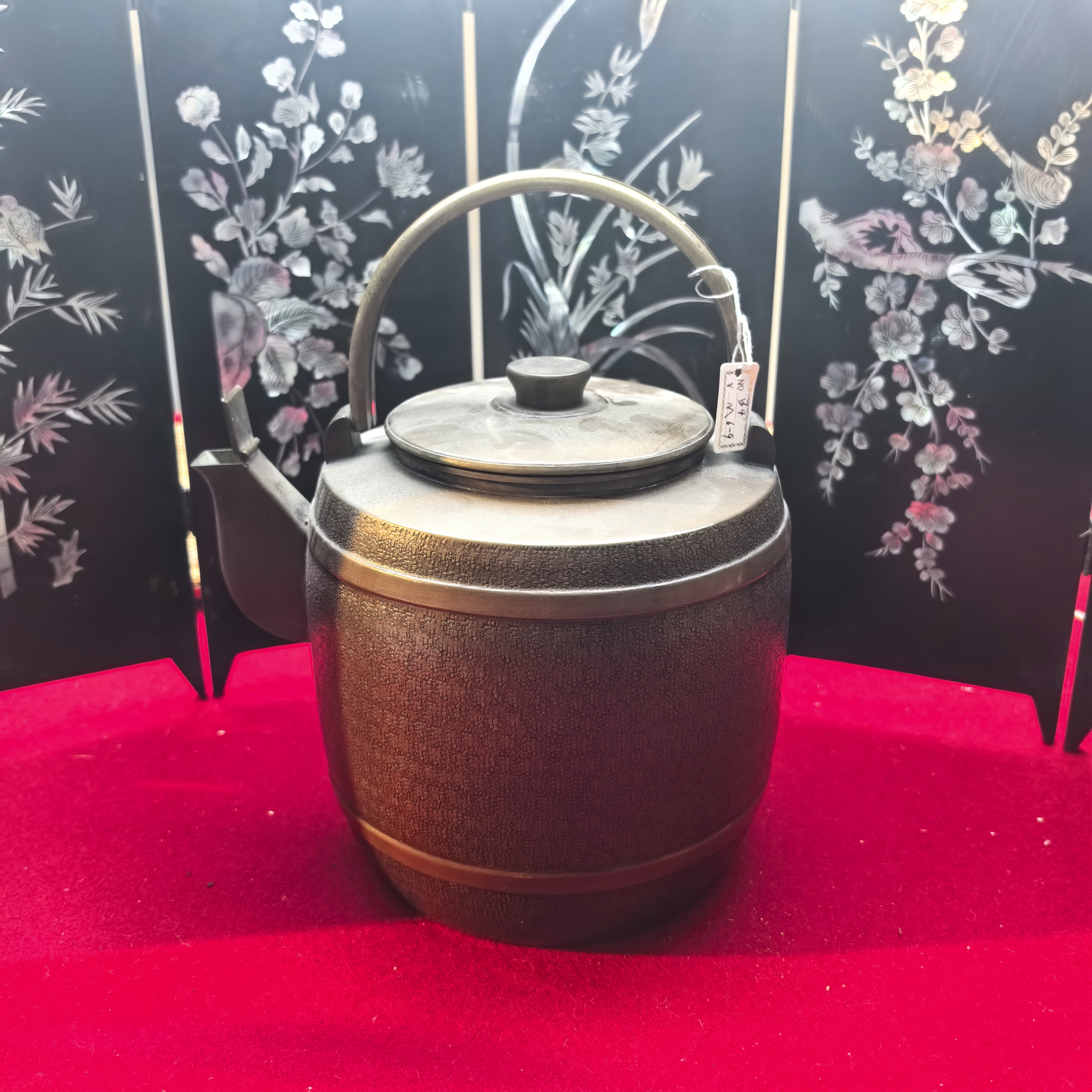 家用捶打纹提梁茶壶一客