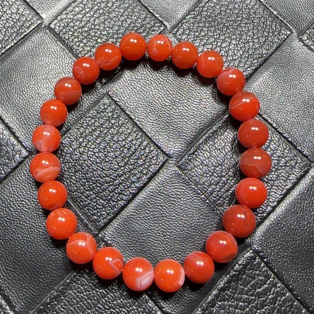泡***鱼南红玛瑙未镶嵌手串8mm+