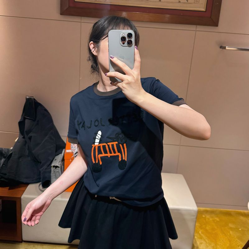 BETTER JOELAY-小版【踏云蔷薇】时尚百搭短袖T恤休闲风KH1809