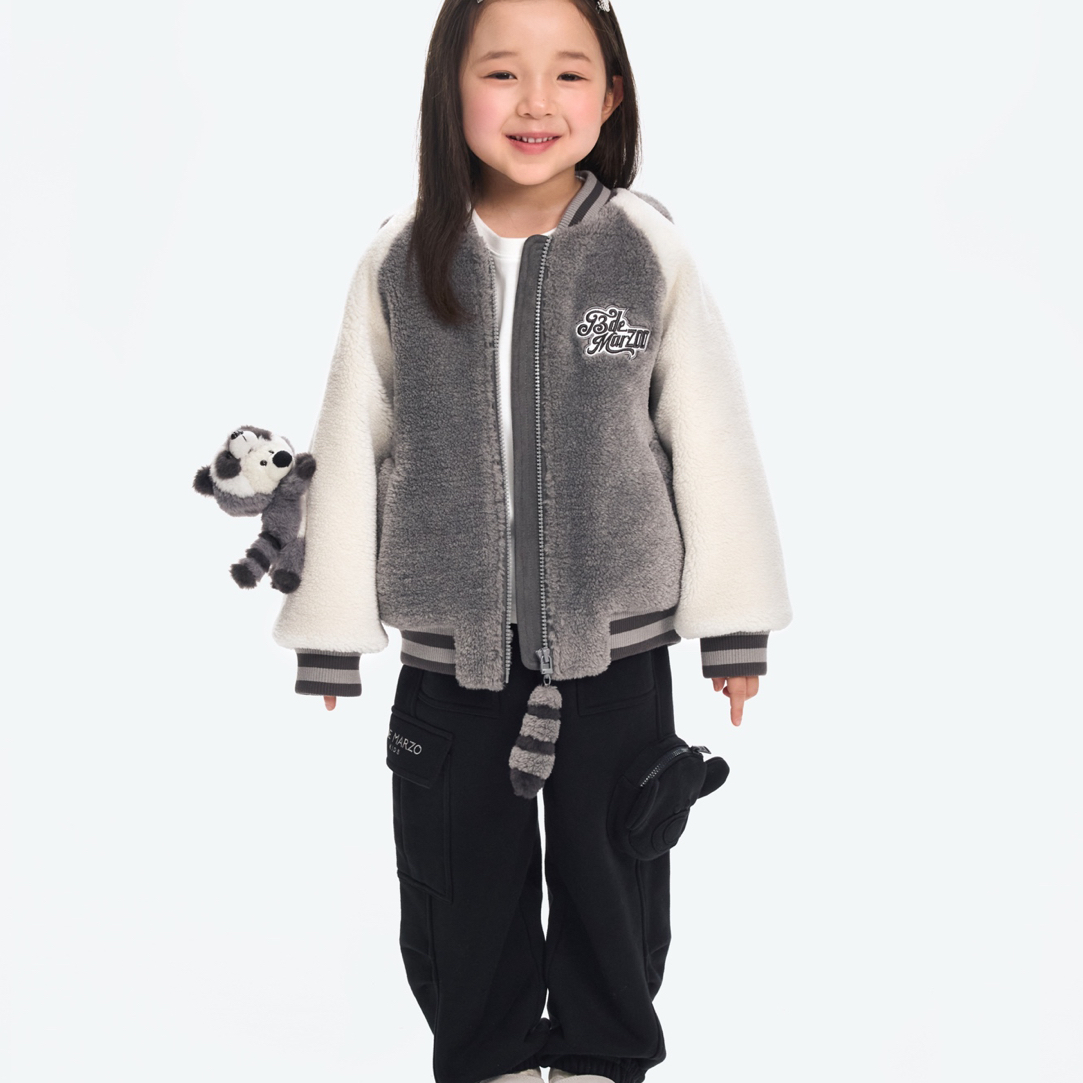 13DE MARZO 2025AW 秋冬 新款 童装 浣熊小熊玩偶棒球服 