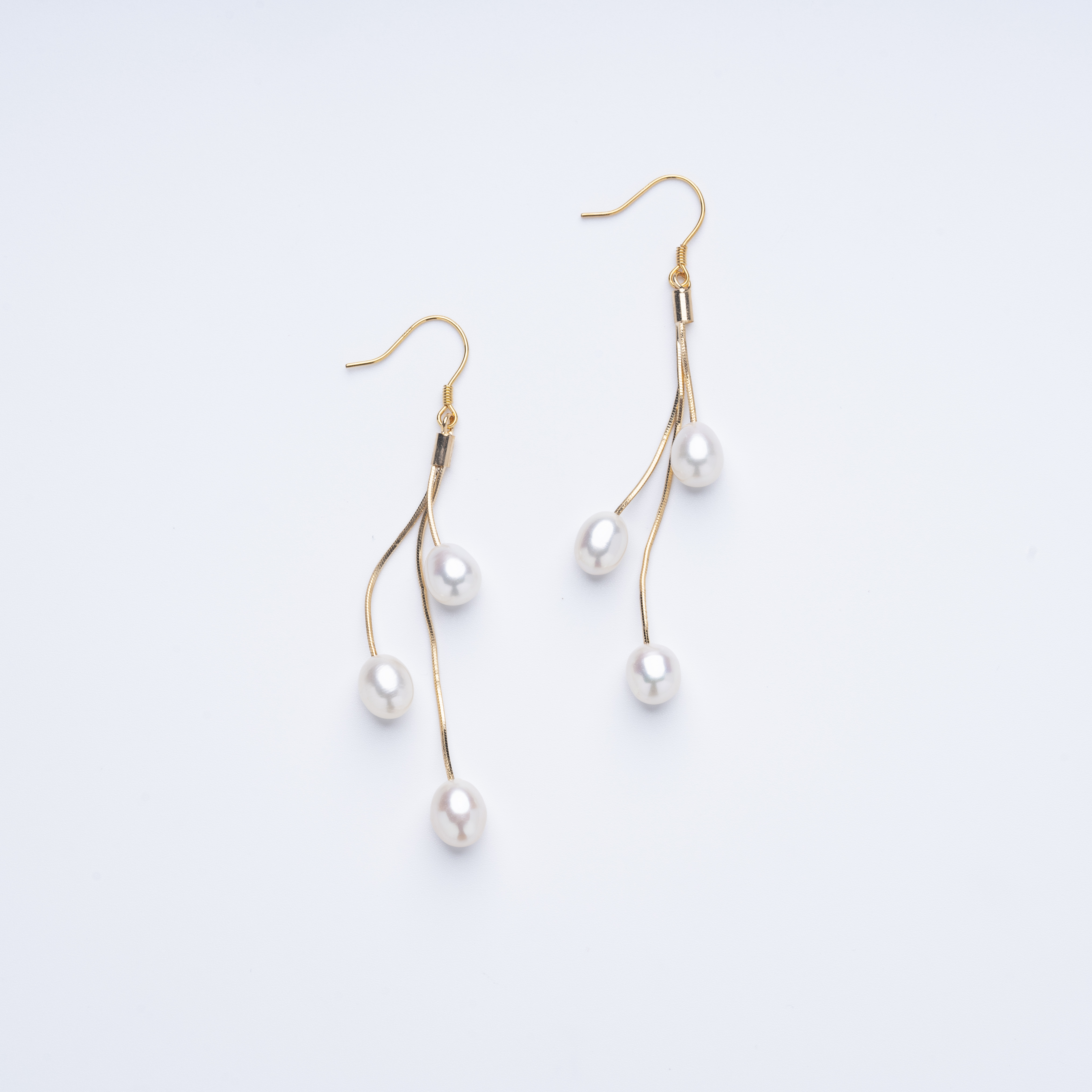 爱迪生淡水珍珠 时尚款白色珍珠耳钉 6-7mm【Tina专属】时尚气质