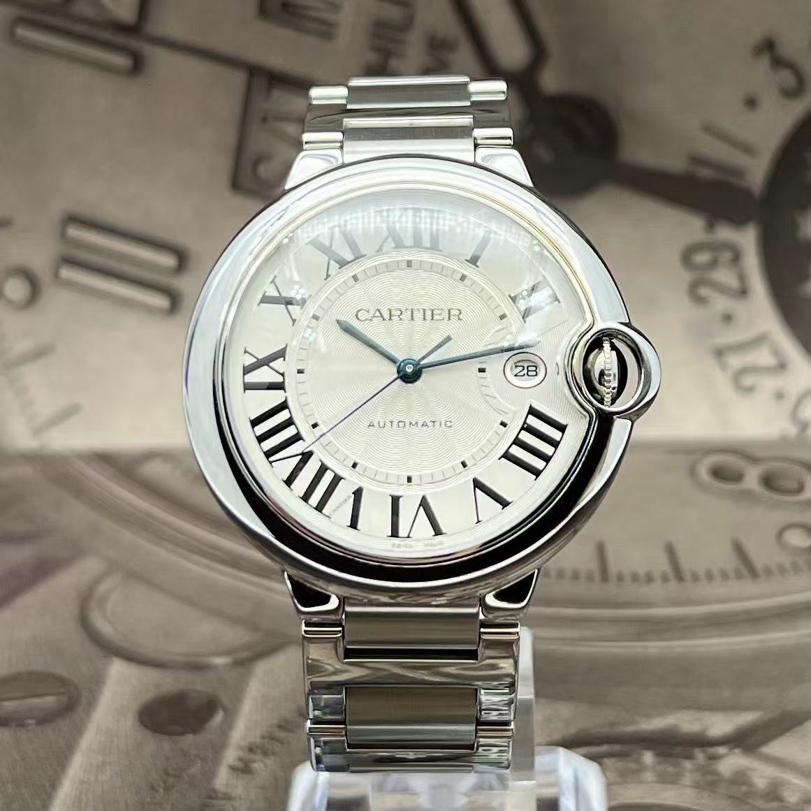 95新 Cartier/卡地亚 19年全套蓝气球系列/W69012Z4/42mm名表