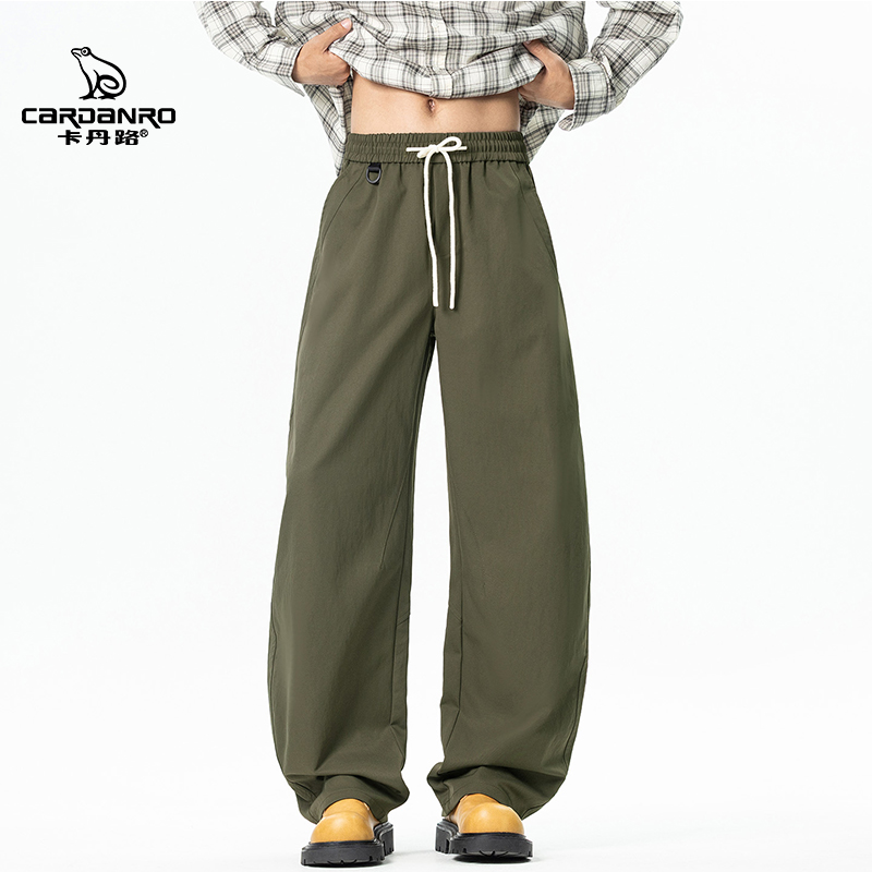 Cardanro/卡丹路秋冬新款宽松美式百搭裤子休闲裤男士阔腿工装裤