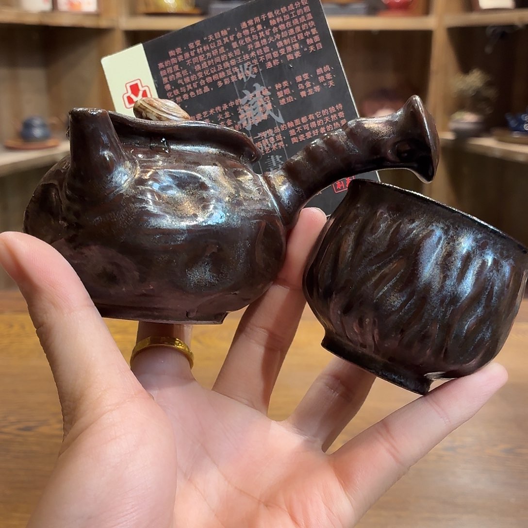 柴烧老岩泥茶器皿