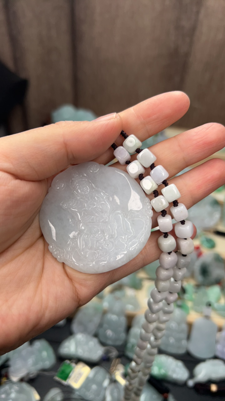 天然缅甸翡翠A货普贤菩萨