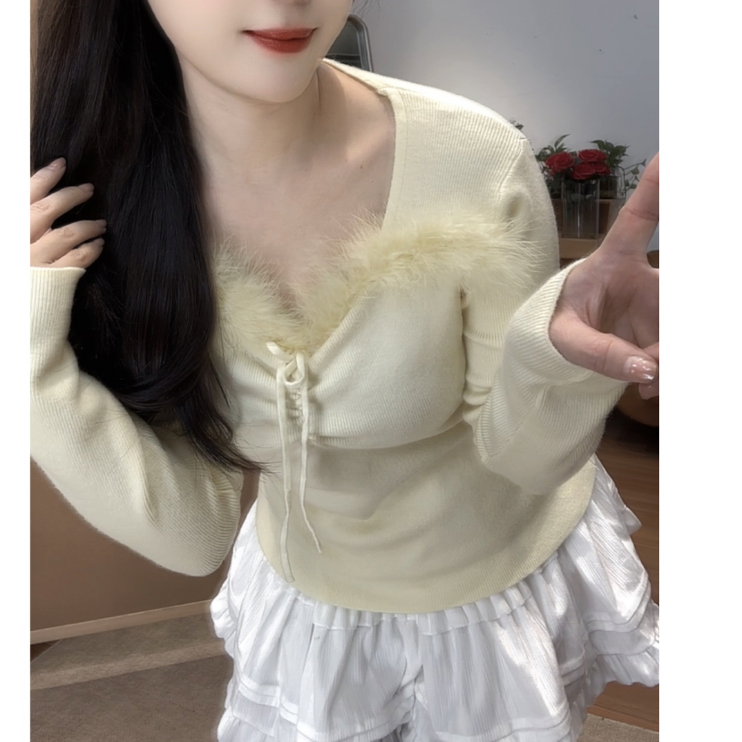 水毛毛上衣显瘦法式小众1111