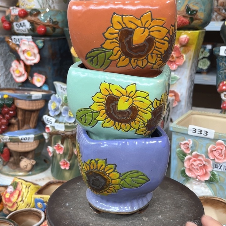 紫砂花盆粗陶材质多肉花盆