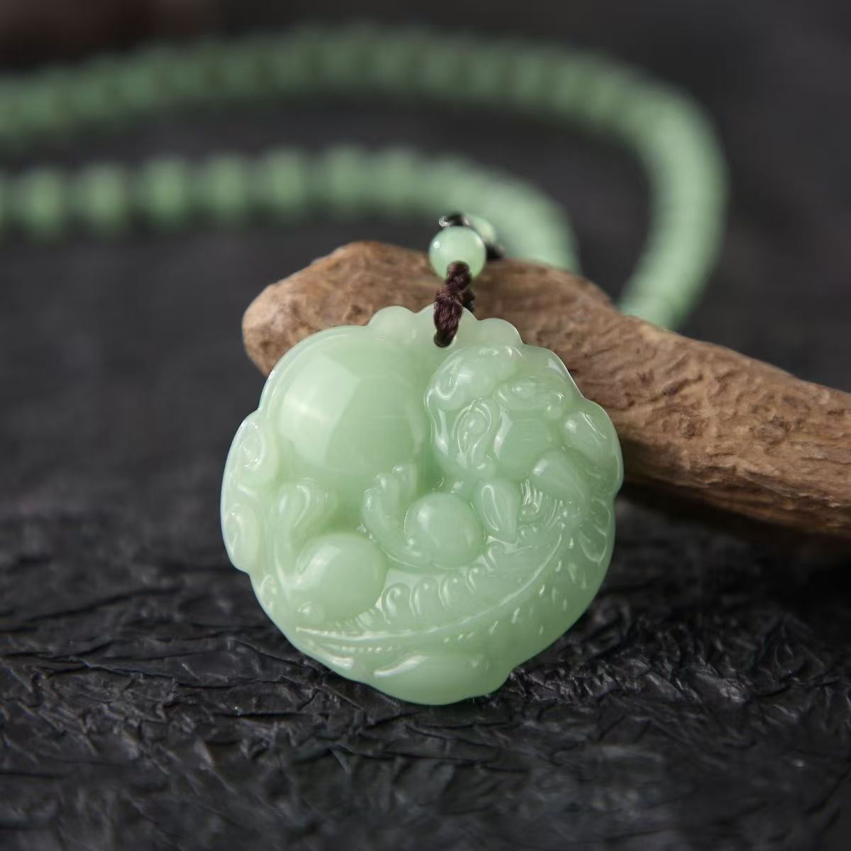 国风圆珠貔貅吊坠（31041）