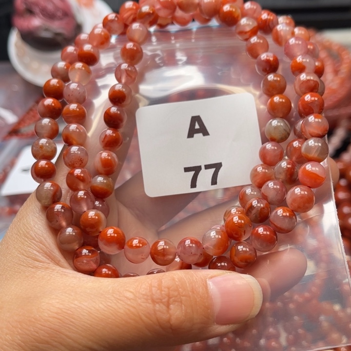 南红玛瑙未镶嵌多样性发货默认微瑕称重7mm