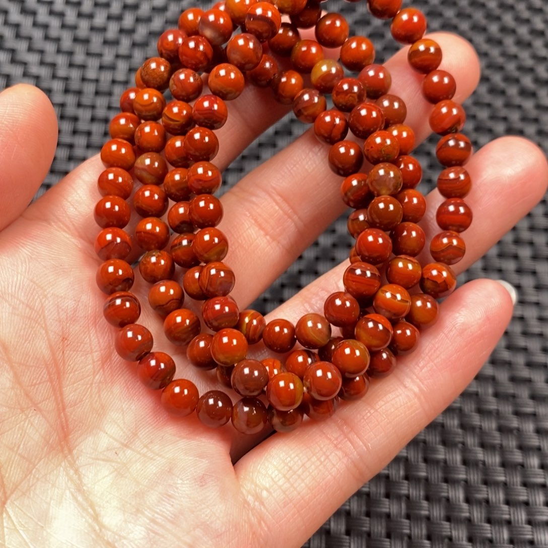 玛瑙/玉髓项链未镶嵌战国红项链