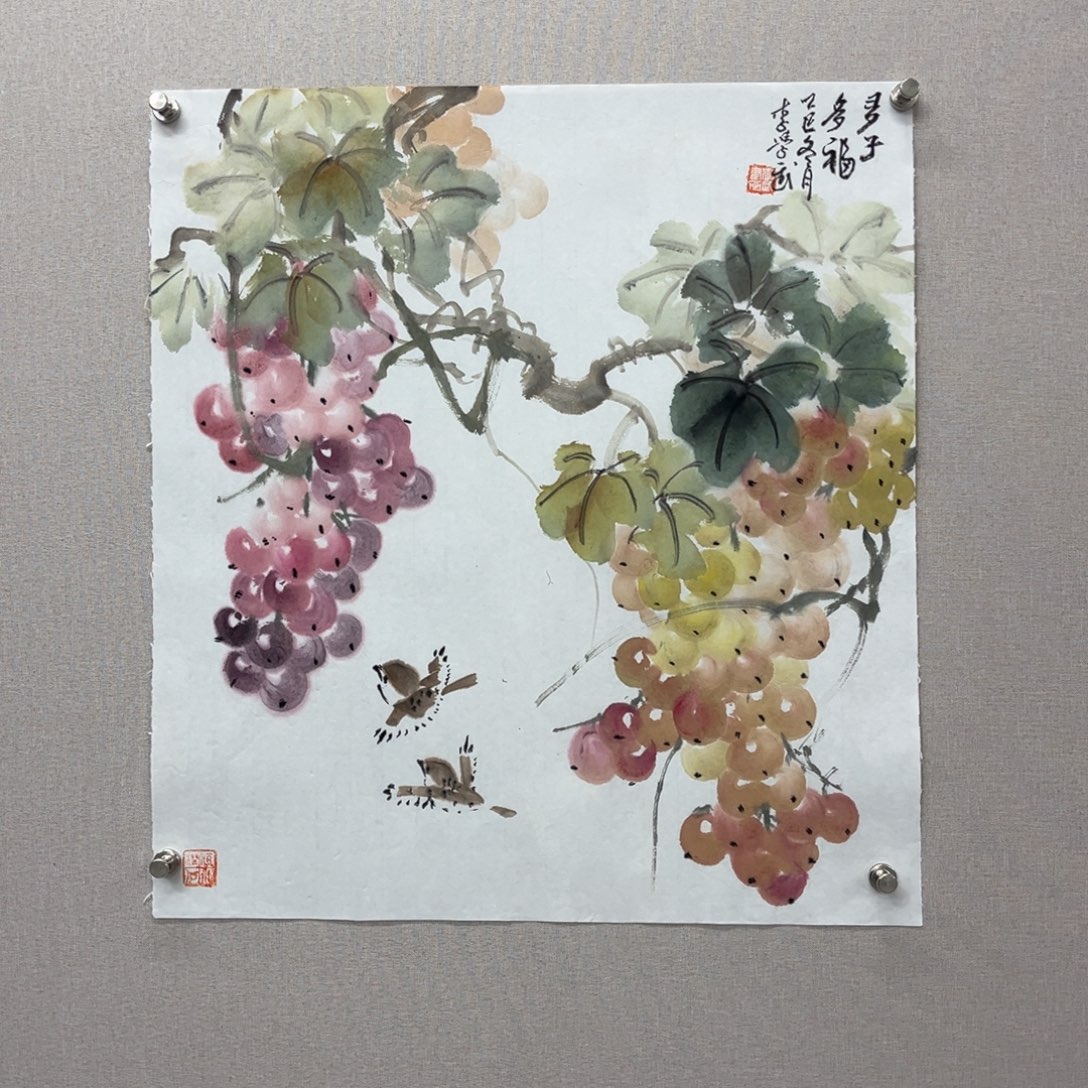 国画艺术家真人手绘