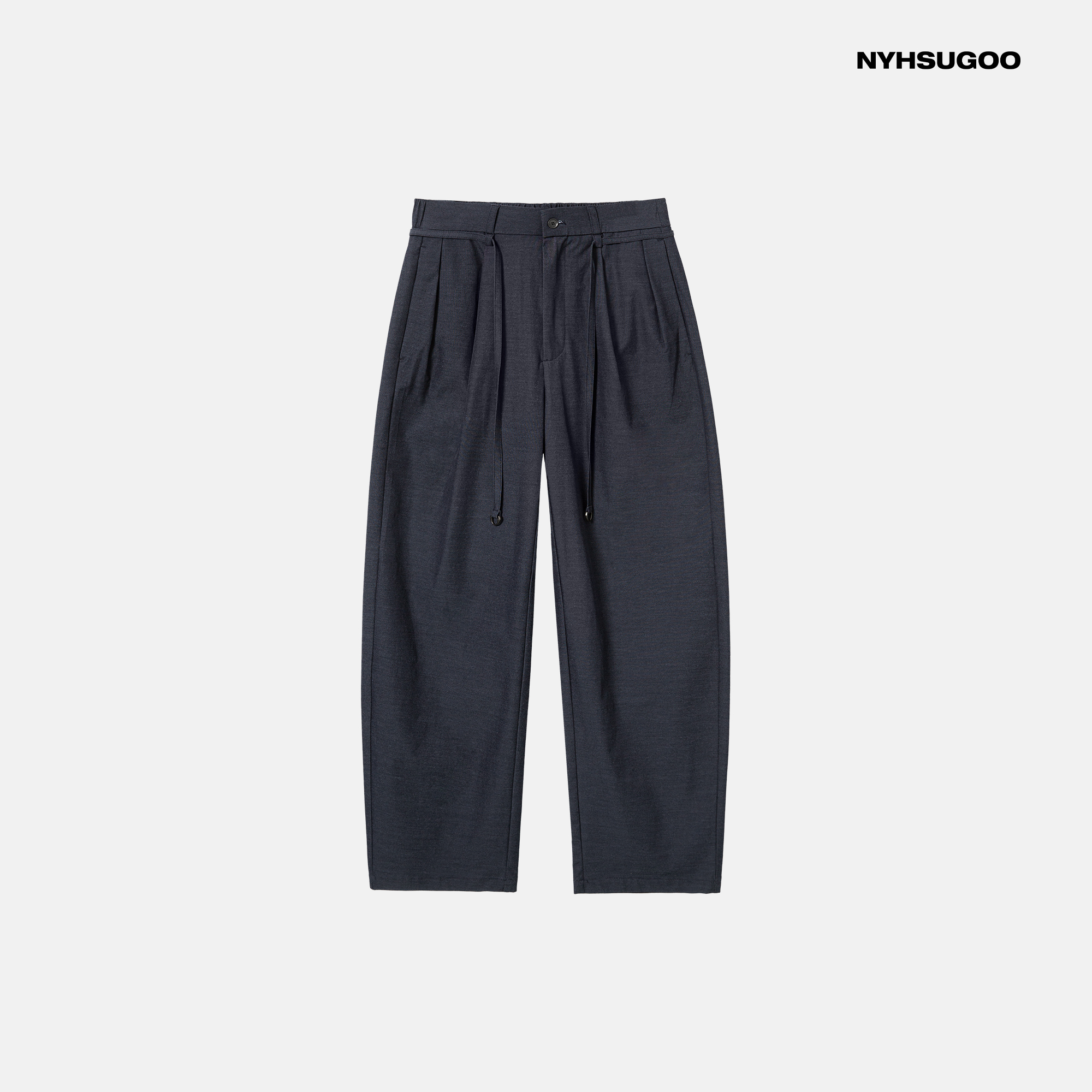 NYHSUGOO/南乙夏季男士新品莱赛尔抽绳开腰休闲裤3573百搭显瘦