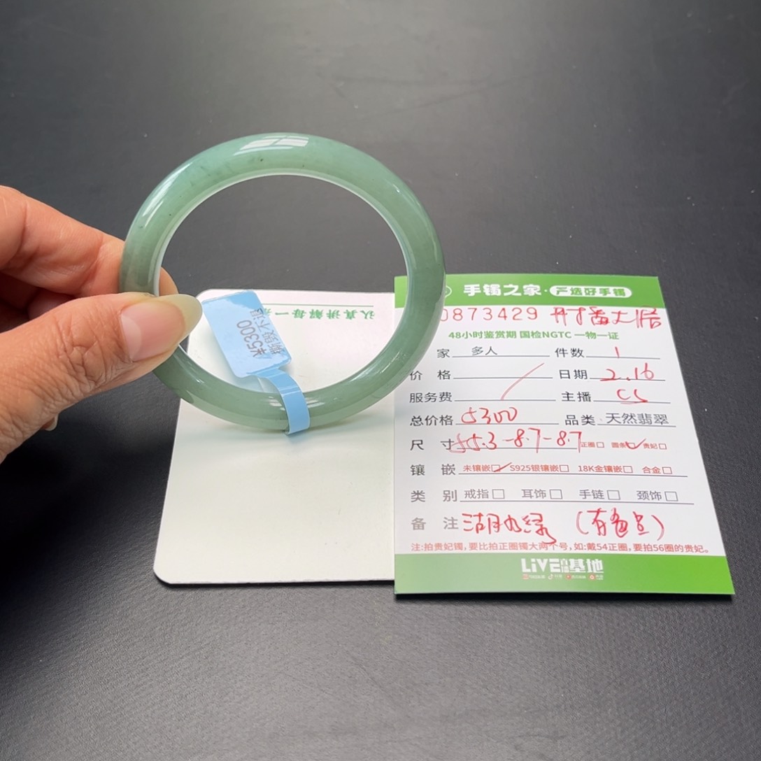 翡翠手镯（圆镯）未镶嵌多人