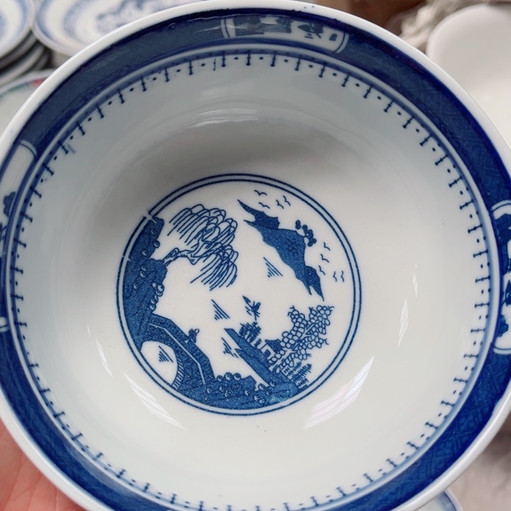 青花玲珑5.5寸饭碗梧桐