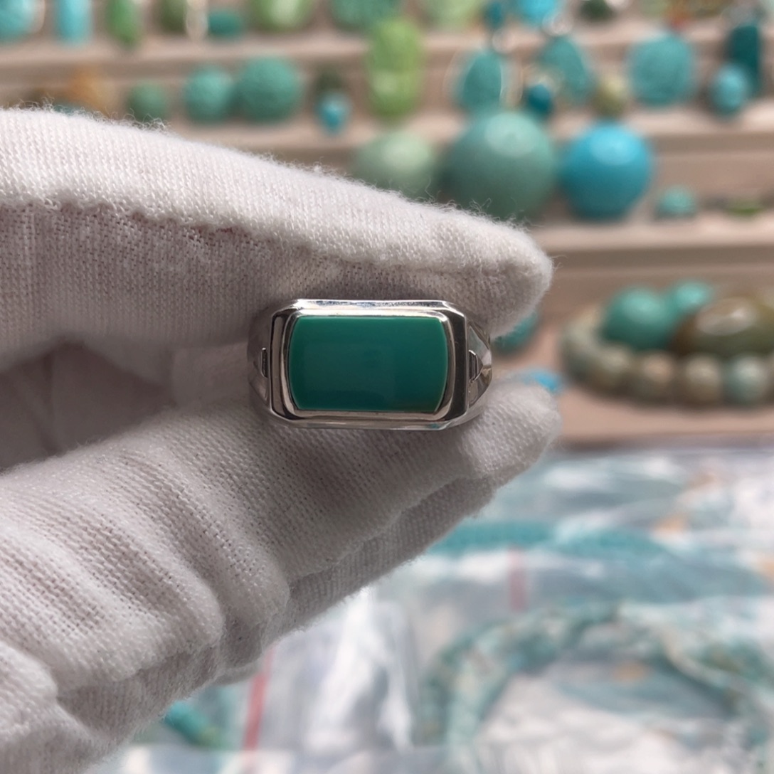 银S925镶嵌绿松石珠宝奇石