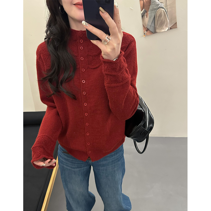 半高领打底衫女毛衣秋冬新款时尚洋气宽松洋气针织开衫上衣