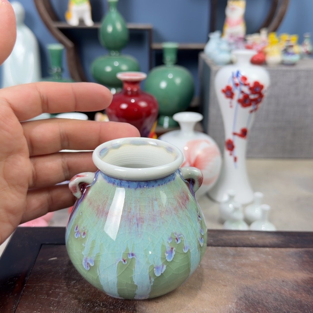 陶瓷手工小花器摆件