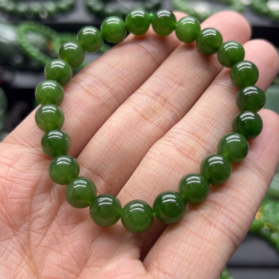 和田玉（碧玉）手链未镶嵌