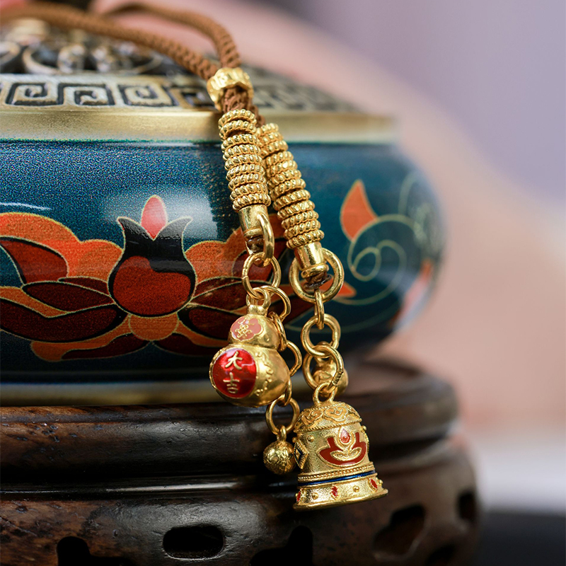 【3月新品】金至尊珠宝黄金足金铃铛大吉编绳项链计价20250225002