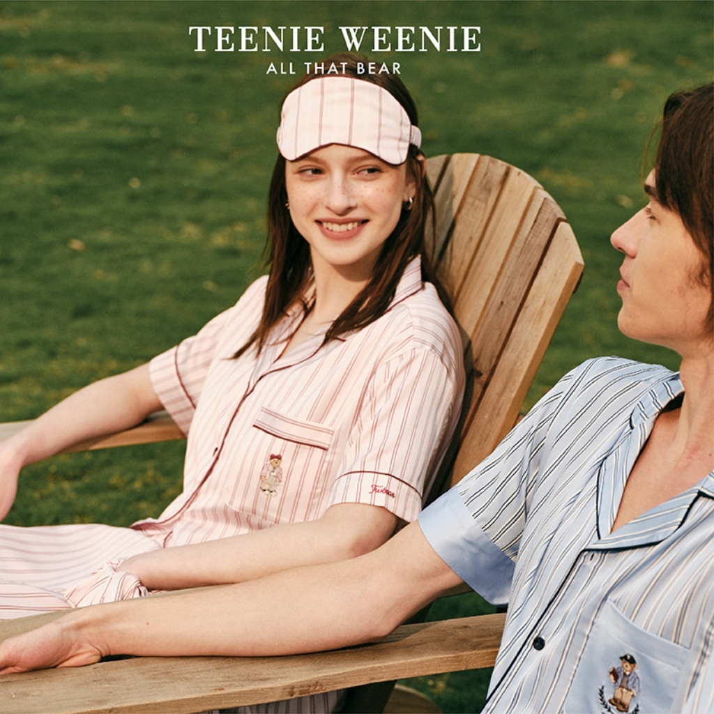 Teenie Weenie清雅微风 秋流光风舒适长款休闲舒适情侣睡衣家居服