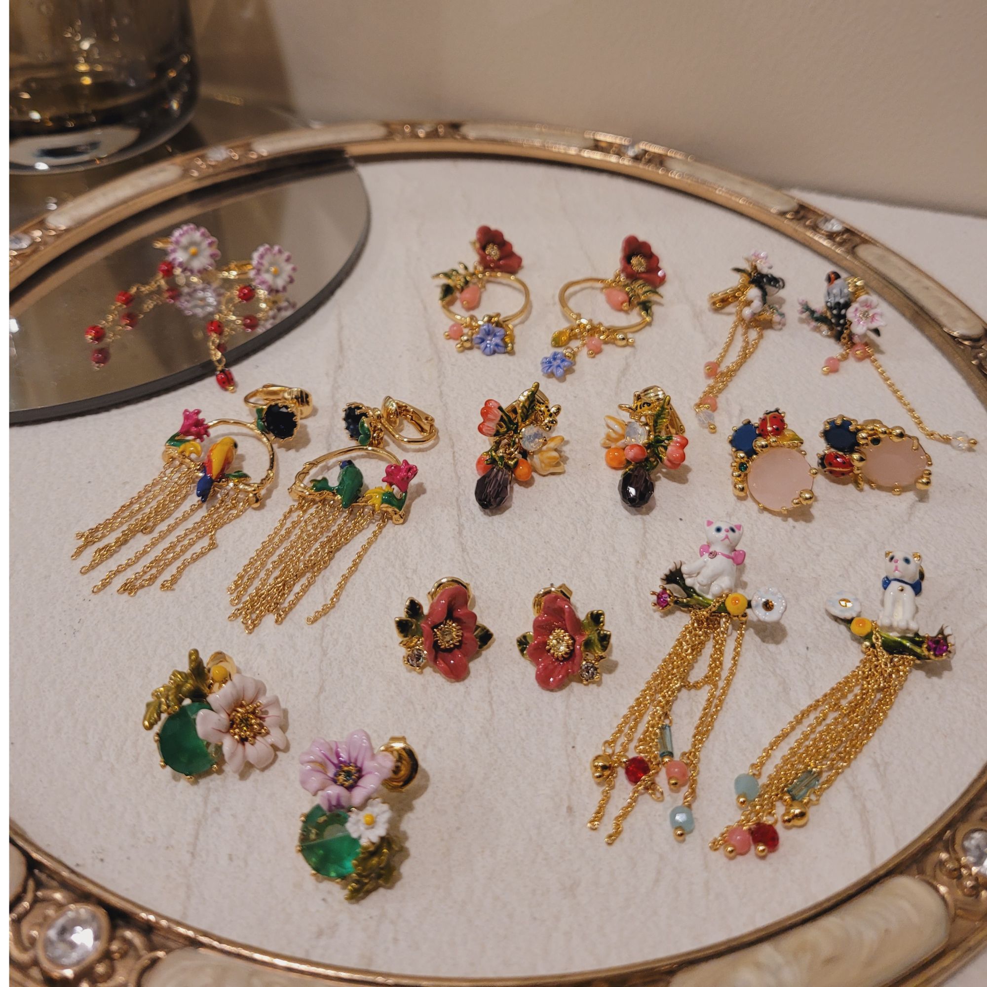 黄铜合成锆石耳饰 C- 外贸饰品 多品类 耳钉 手链 戒指等饰品