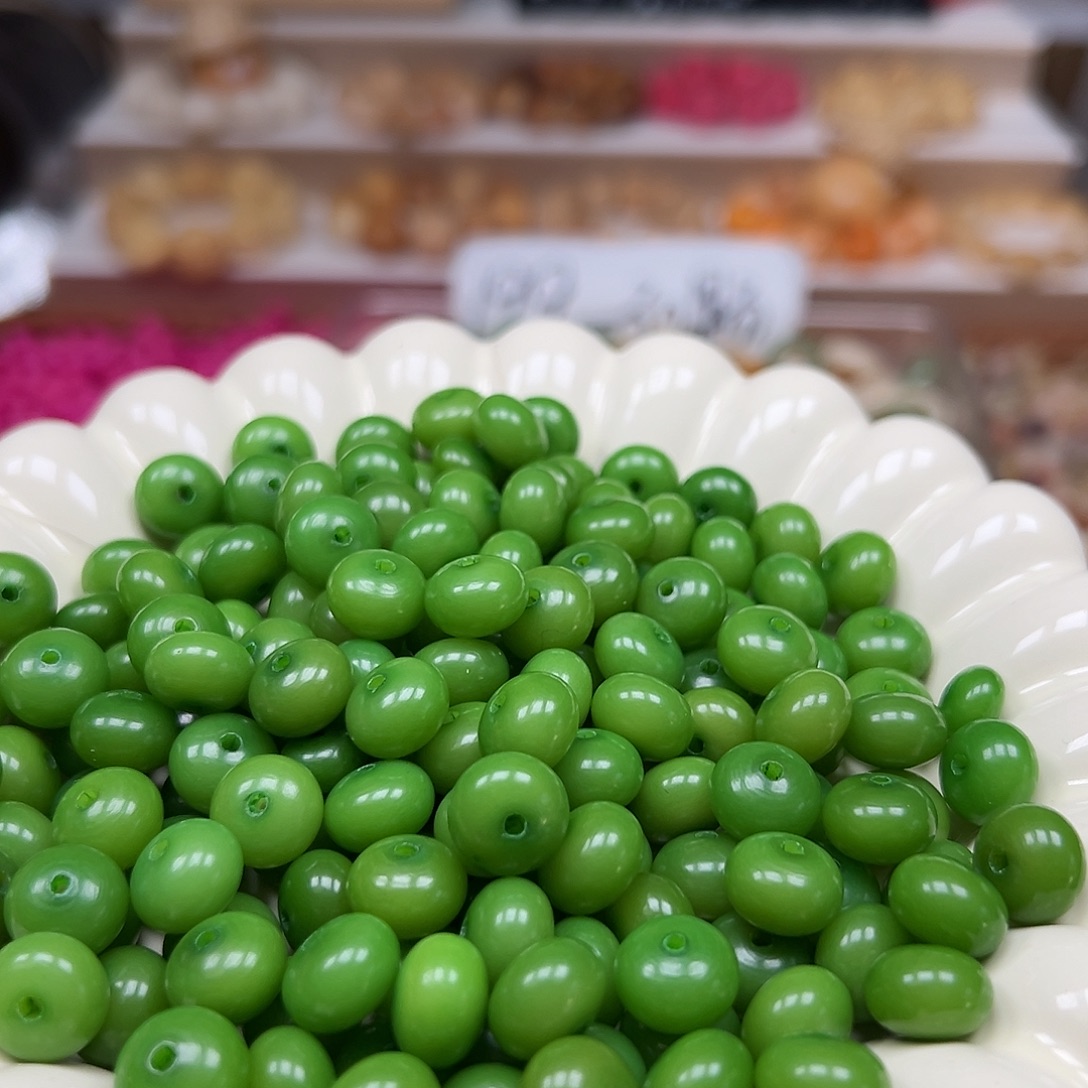 菩提根/象牙果手串卡11翠绿算盘110颗