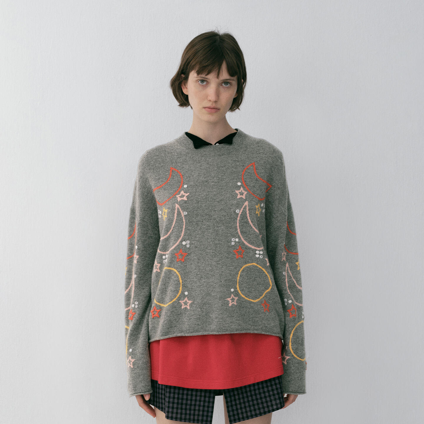 【NO DIRECTION+】星月系列刺绣羊毛针织衫N610125608A