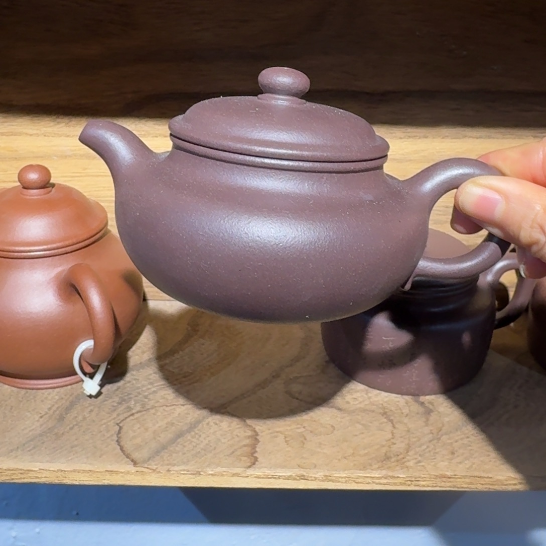 紫泥茶壶天青200毫升左右微瑕
