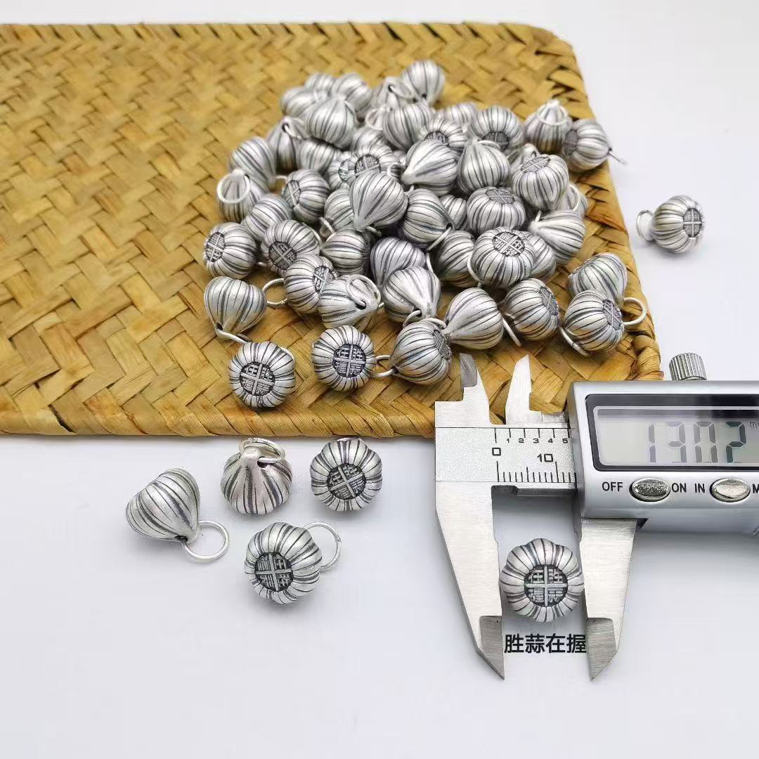 吊坠足银 “胜算在握”创意配件吊坠（不含绳链）复古哑光素款百搭