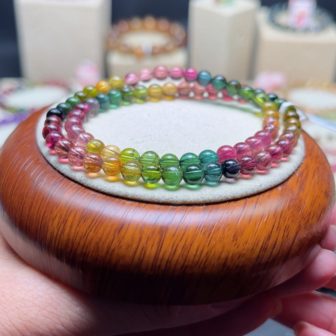 碧玺手链未镶嵌彩虹5.5mm